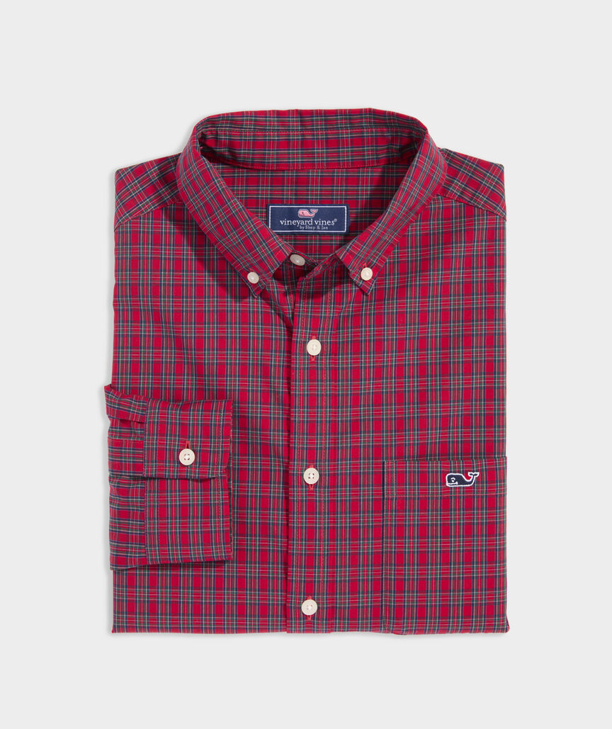 Vineyard Vines Tartan Stretch Poplin Shirt