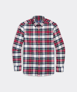 Vineyard Vines Flannel Plaid Shirt - Marshmallow