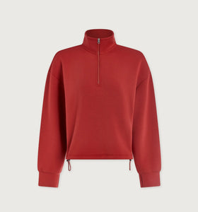 Sian Cropped Half Zip - Lava Falls