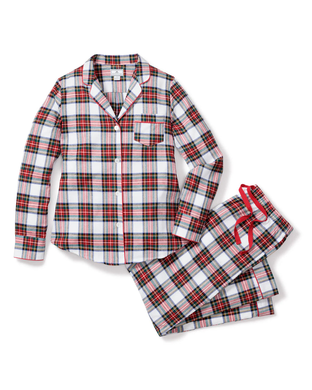 Women's Brushed Twill Pajama Set in Balmoral Tartan