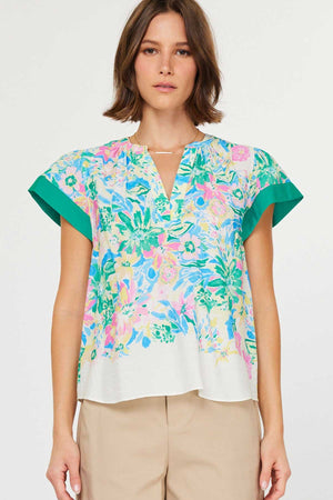 Floral Watercolor Top