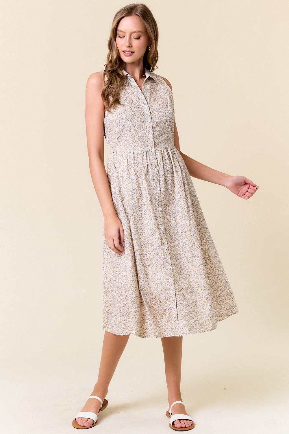 Ditsy Flower Midi Dress