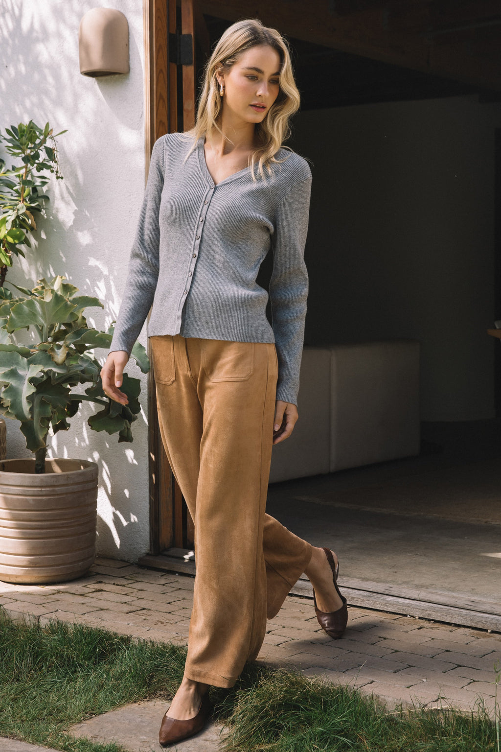 Vanessa Cardigan - Stone Grey