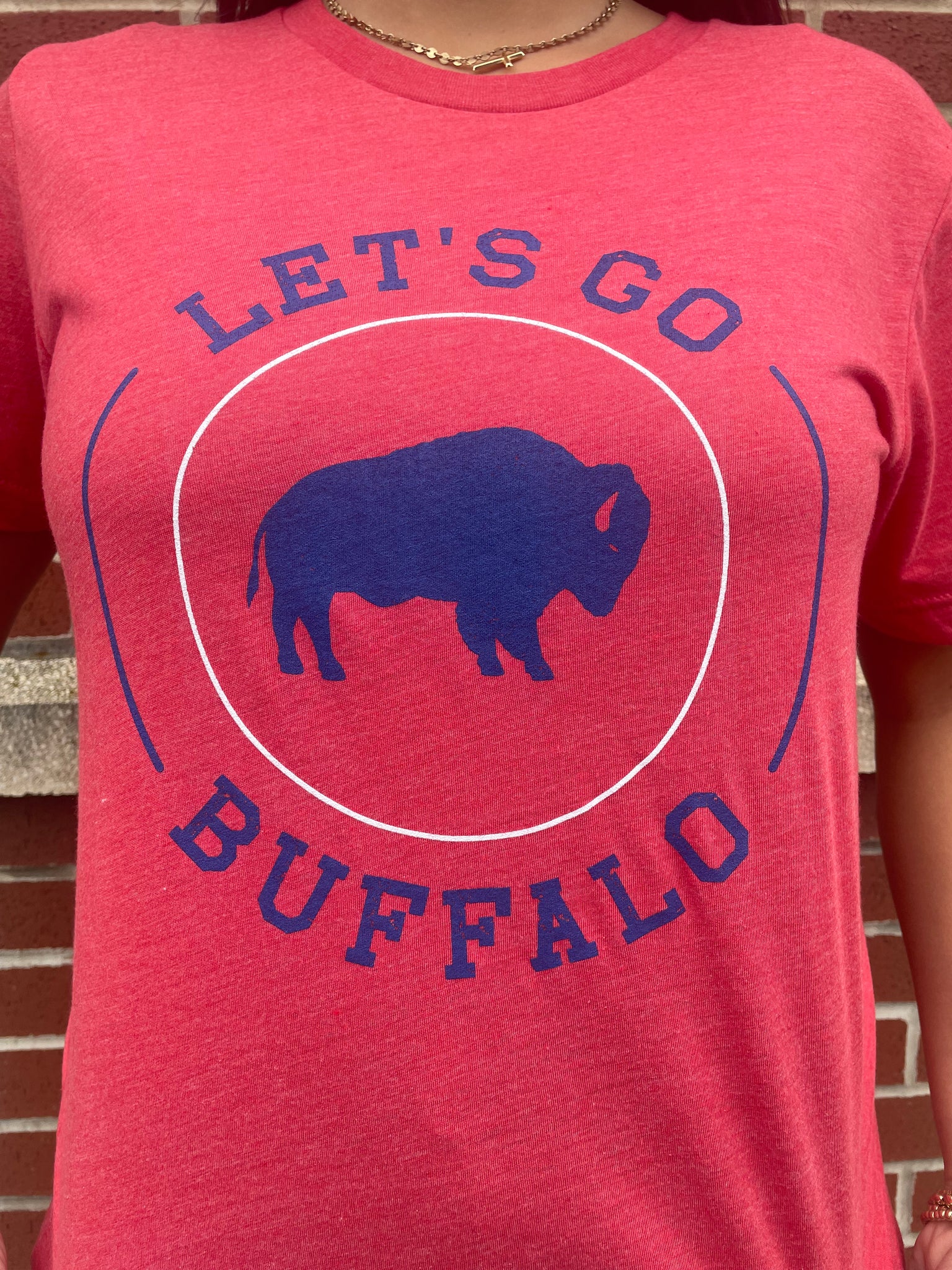 Red Let’s Go Buffalo Tee