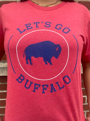 Red Let’s Go Buffalo Tee