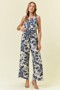 Paisley Zip Front Jumpsuit