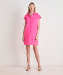 Margo Seastitch Double Gauze Shirtdress
