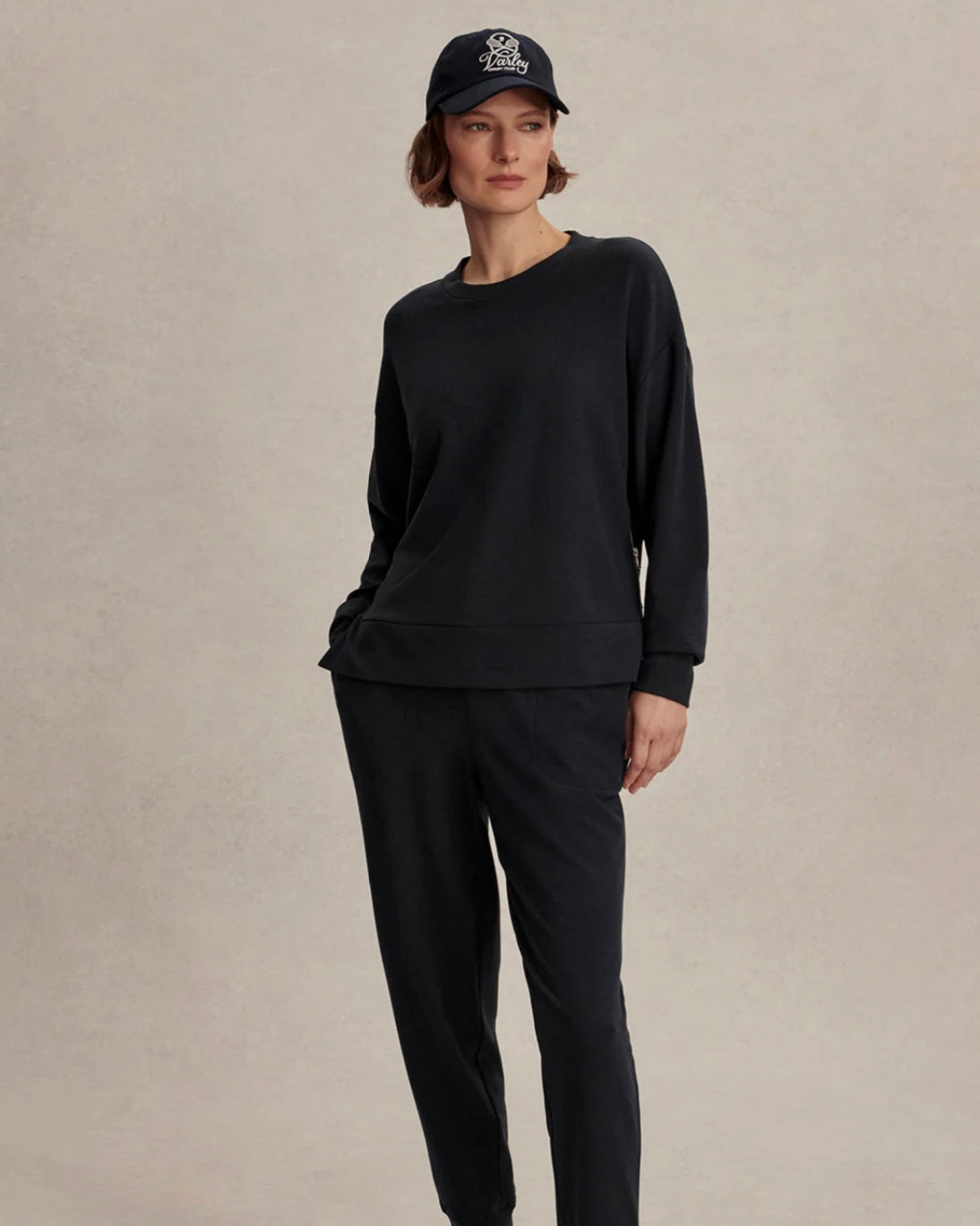 Horton Side Zip Sweat - Navy Marl