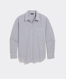 Birdie Poplin Button Down - Balsam/ White