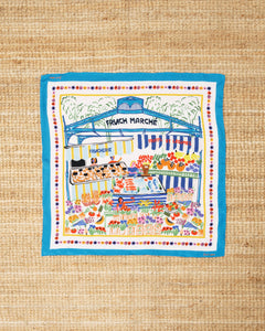 100% Silk Scarf - French Market