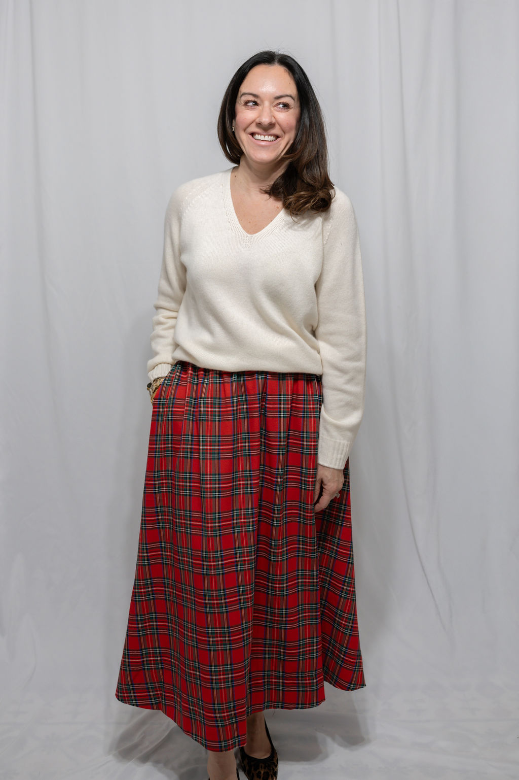 Santa Claus{ome} Skirt - Hollyberry