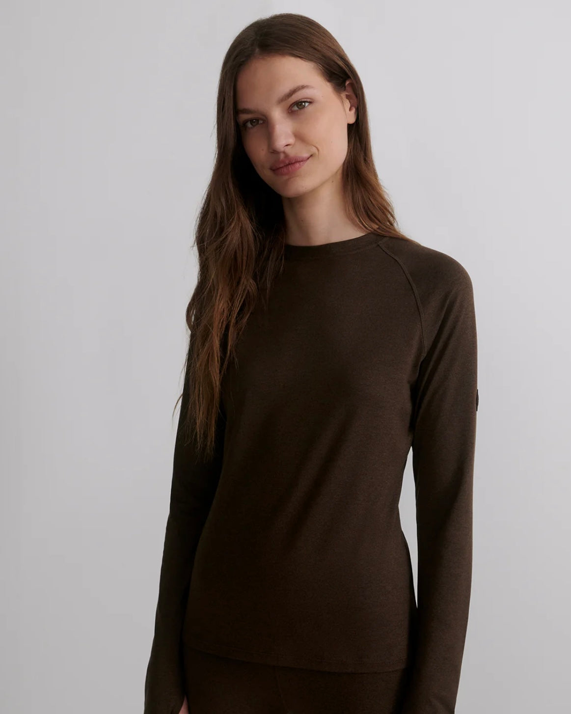 Always Warm Crewneck Baselayer - Deep Chocolate Marl