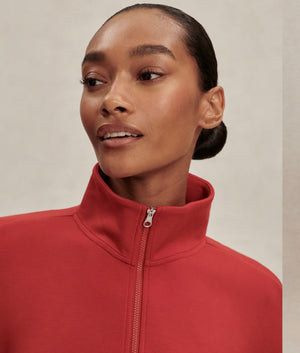 Sian Cropped Half Zip - Lava Falls
