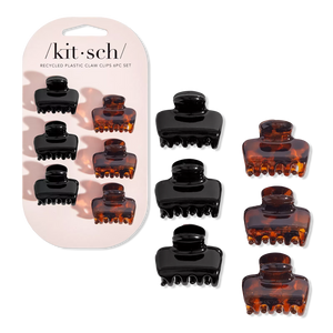 Recycled Plastic Mini Puffy Claw Clips 6pc