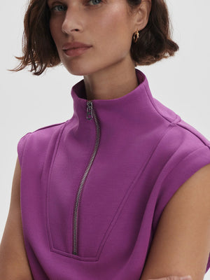 Magnolia 2.0 Half-Zip Tank - Striking Purple