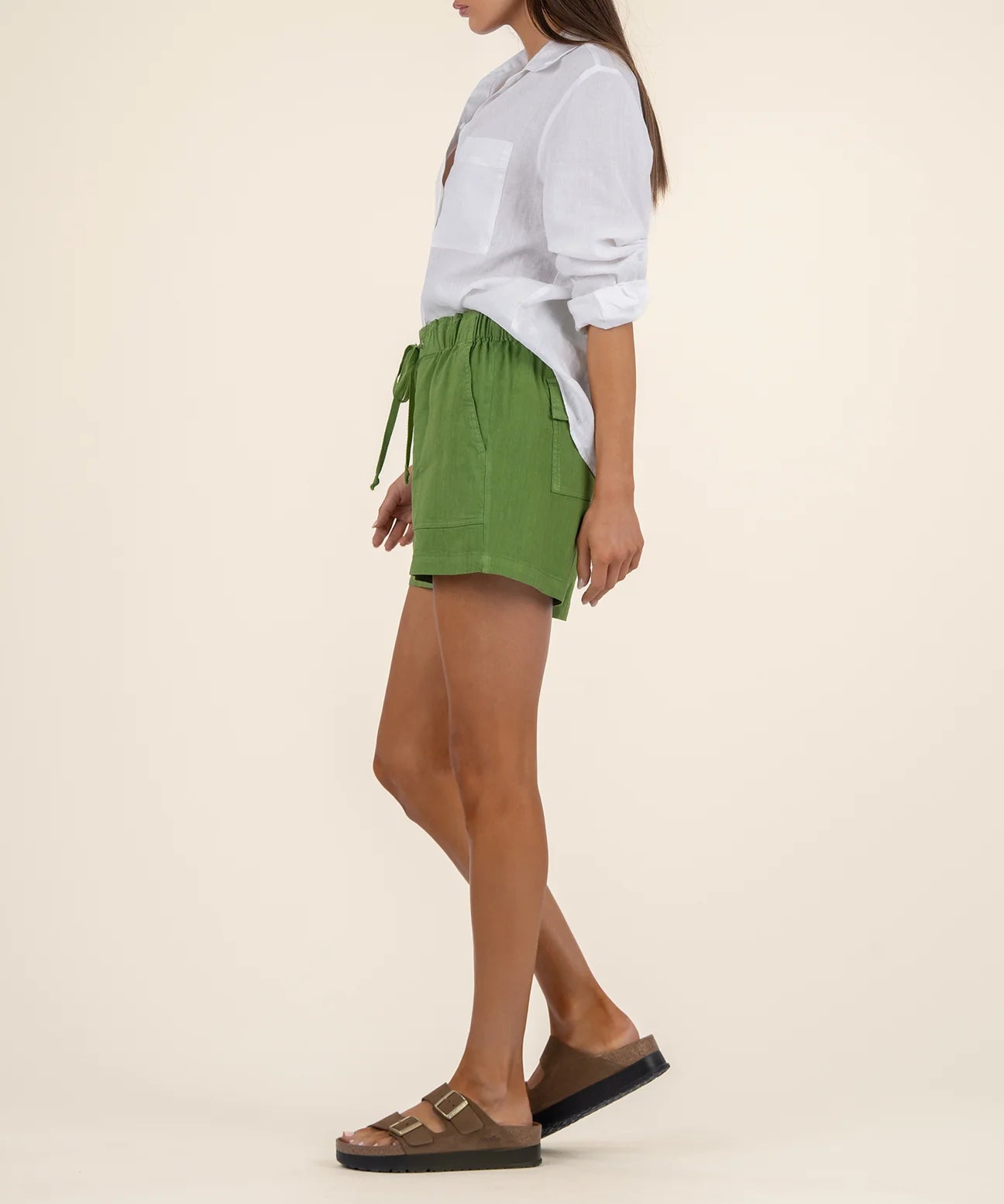 Katana High Rise Shorts - Wheat Grass