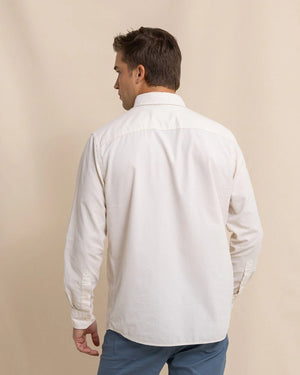 Lightweight Bedford Cord Long Sleeve Sport Shirt - Oatmeal