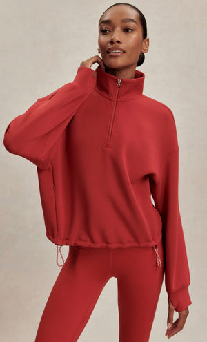 Sian Cropped Half Zip - Lava Falls