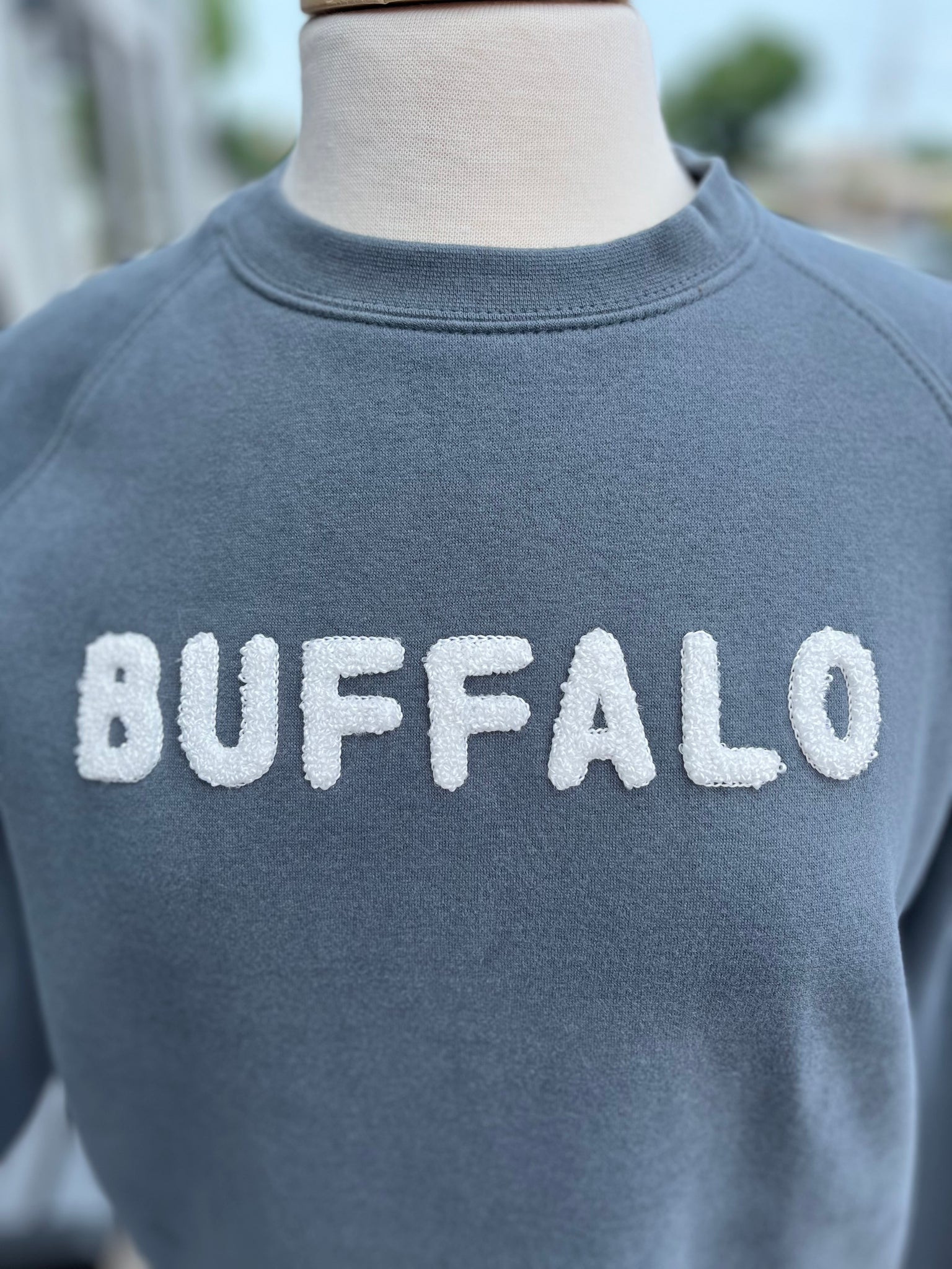 Buffalo Crewneck Sweatshirt - Deep Water Blue