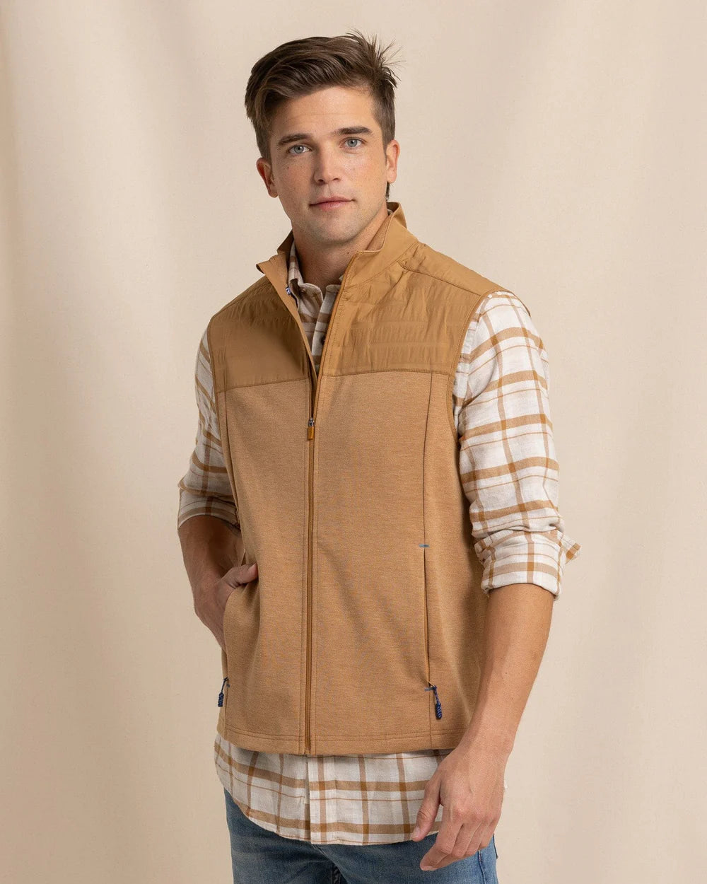 Coligny Quilted Vest - Hazelnut Khaki