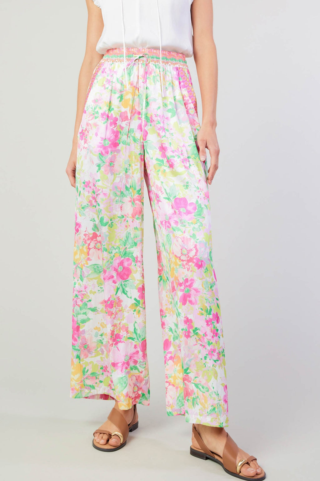 Floral Printed Wide Leg Pant