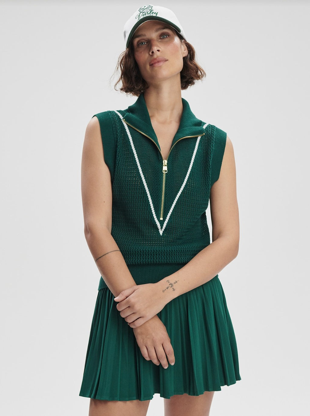 Allena Half Zip Vest - Forest