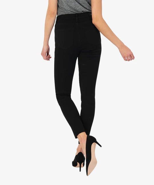 Donna High Rise Ankle Skinny- Black