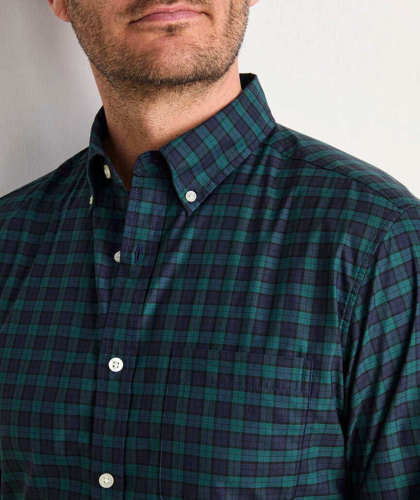 On-The-Go brrrº Charleston Green Plaid Shirt