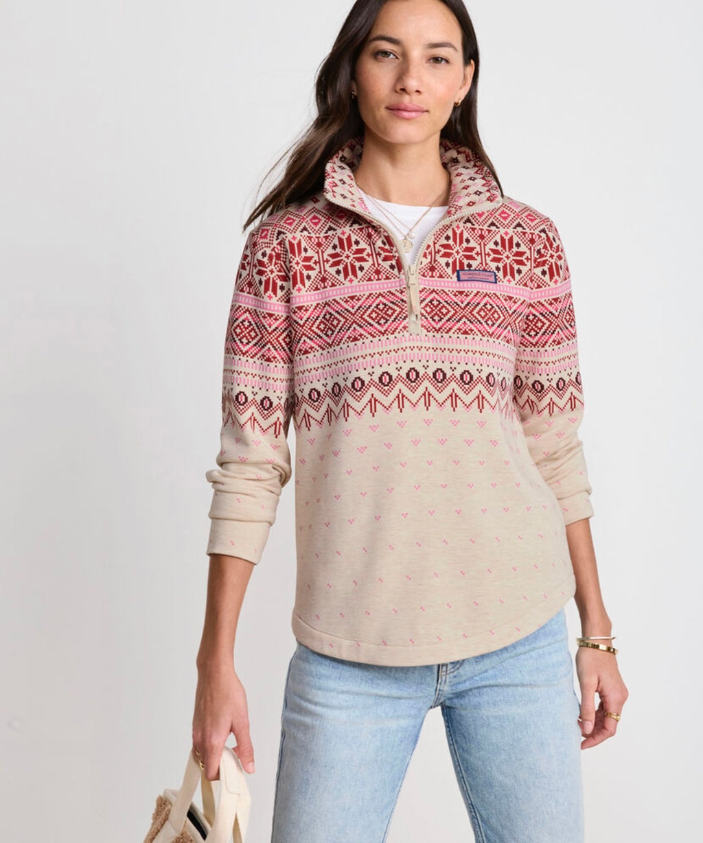 Dreamcloth Relaxed Shep Shirt - Fair Isle Oat Heather