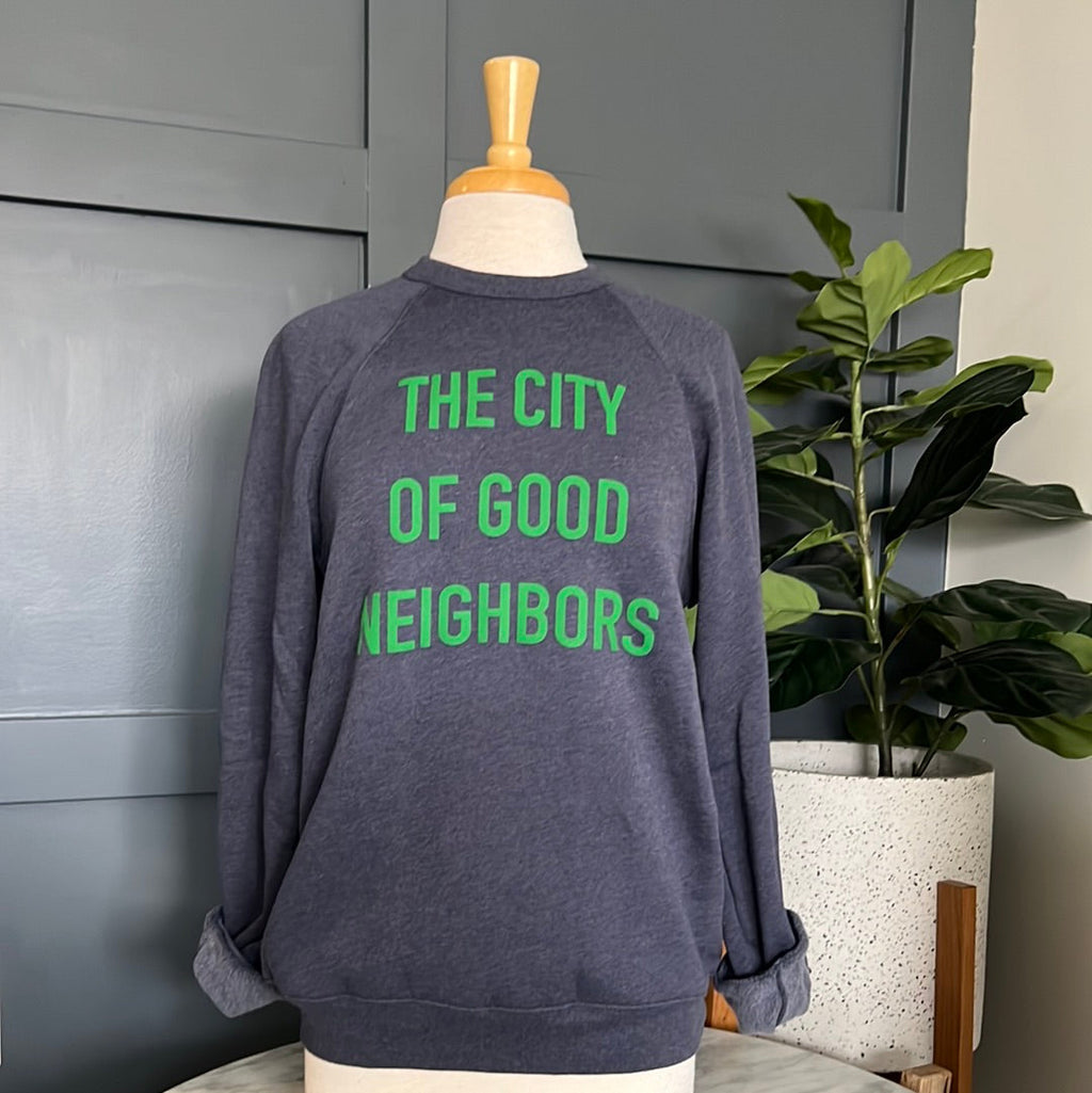 The City Of Good Neighbors - Navy + Kelly Green