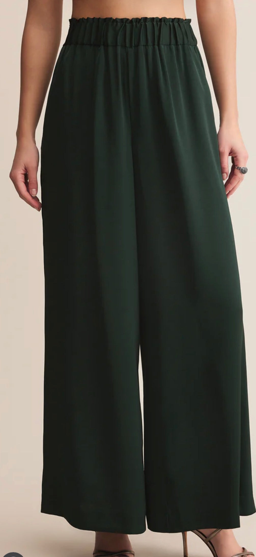 Isolde Satin Pant - Garland Green