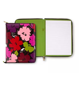 Painterly Blooms Zip Folio