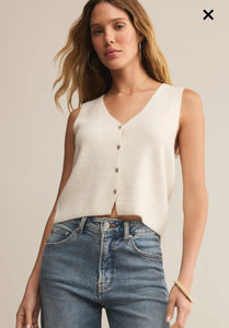 Bryce Sweater Vest - Crystal