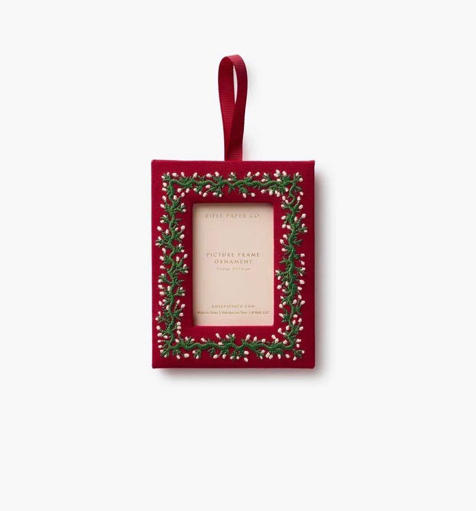 Embroidered Frame Ornament