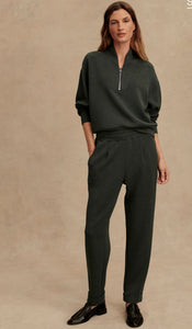 The Rolled Cuff Pant 25” - Olive Marl