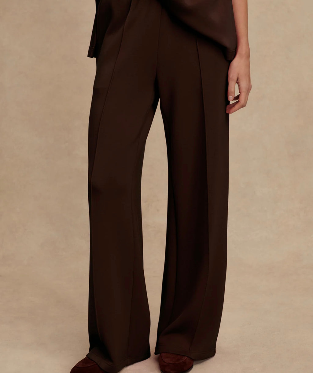 The Wide Leg Pant 28" - Coffee Bean