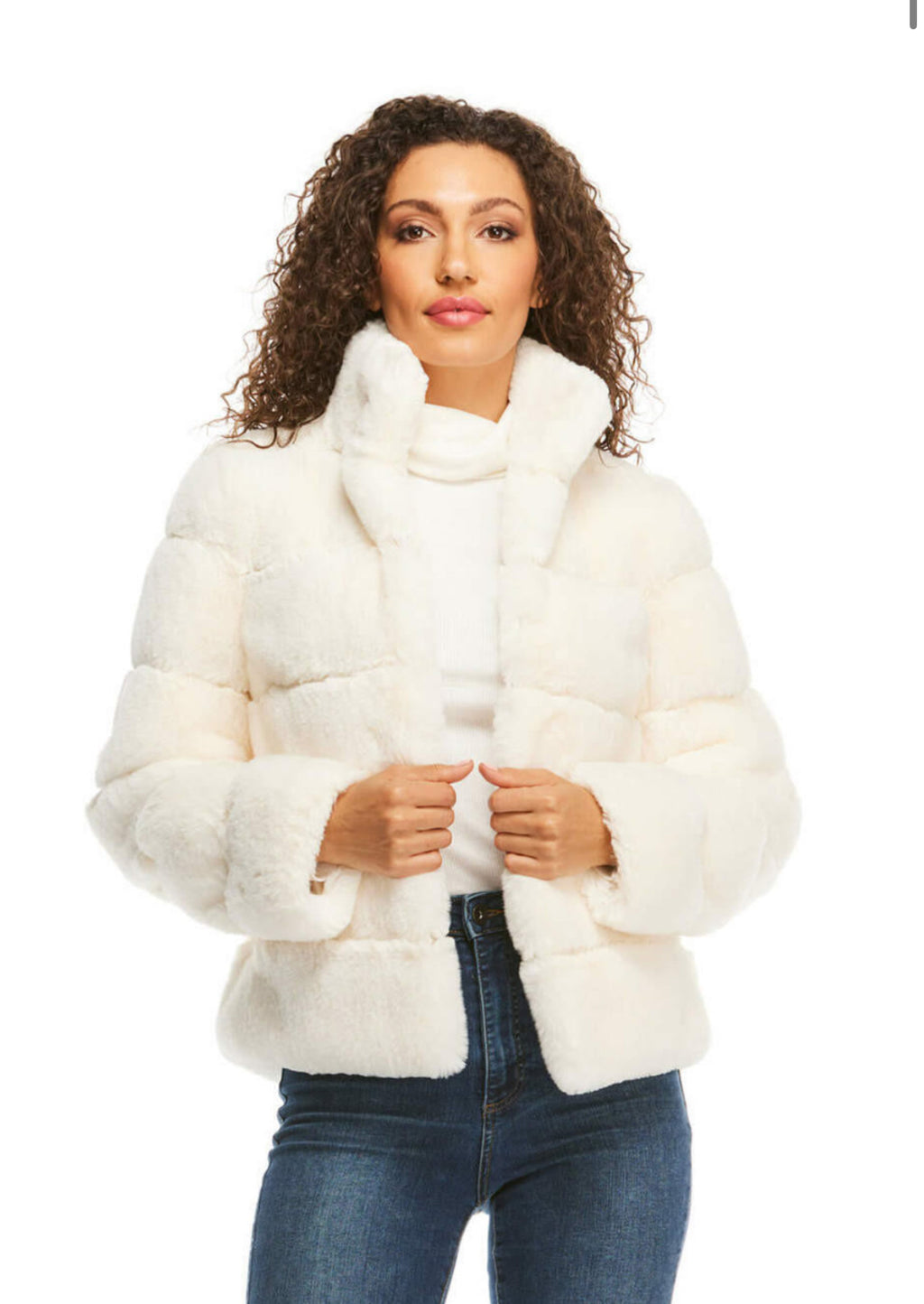 Ivory Faux Fur Posh Jacket