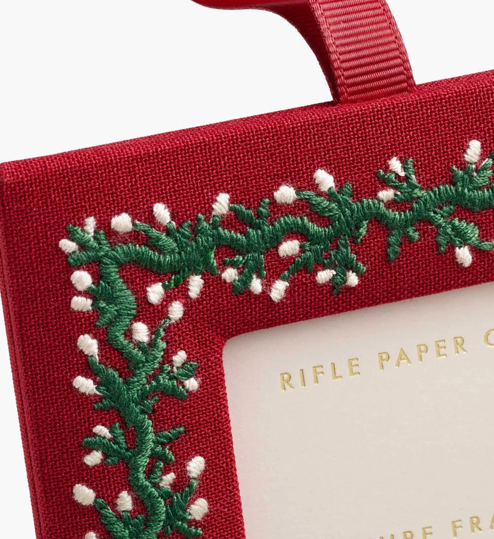 Embroidered Frame Ornament