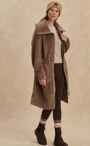 Logan Sherpa Coat - Ash Taupe