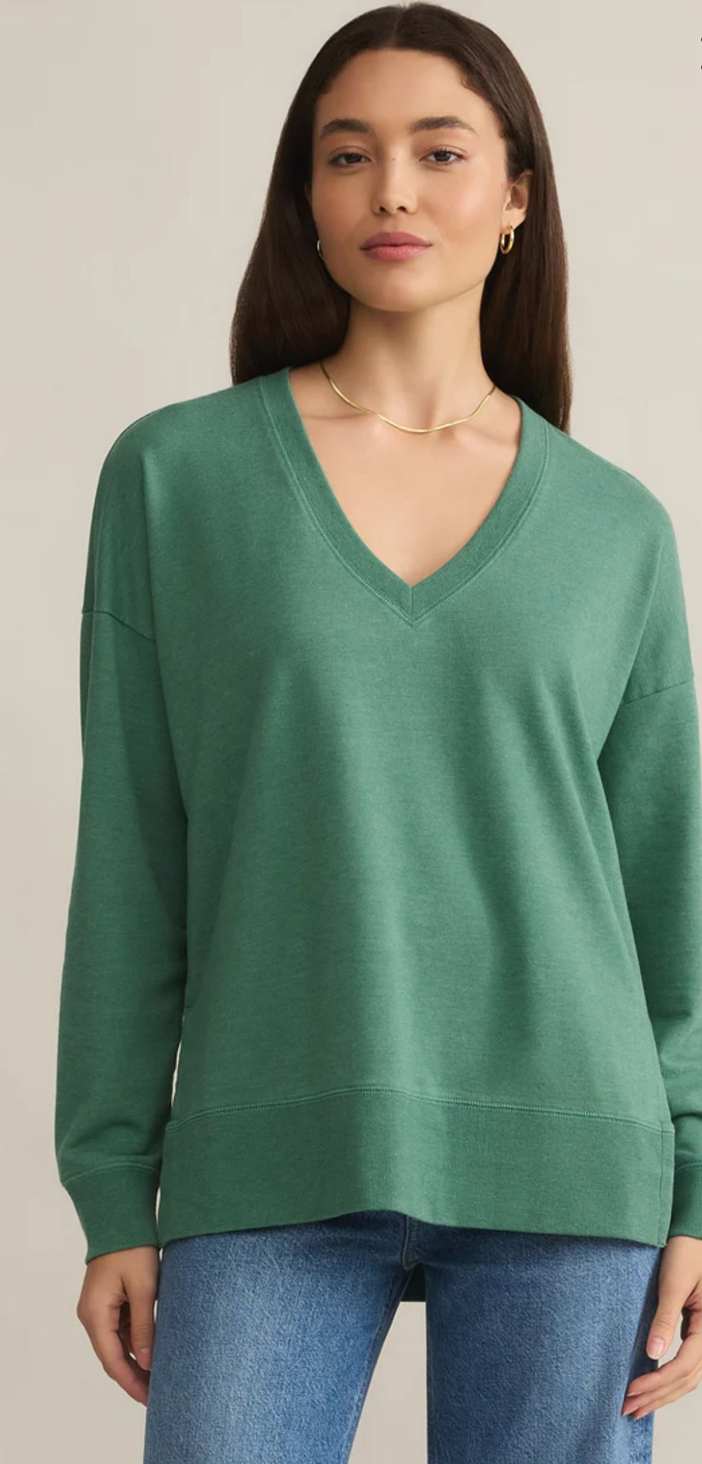 Modern V-Neck Weekender - Botanical Green