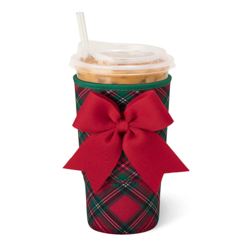 Swig Christmas Plaid Medium Cup Coolie