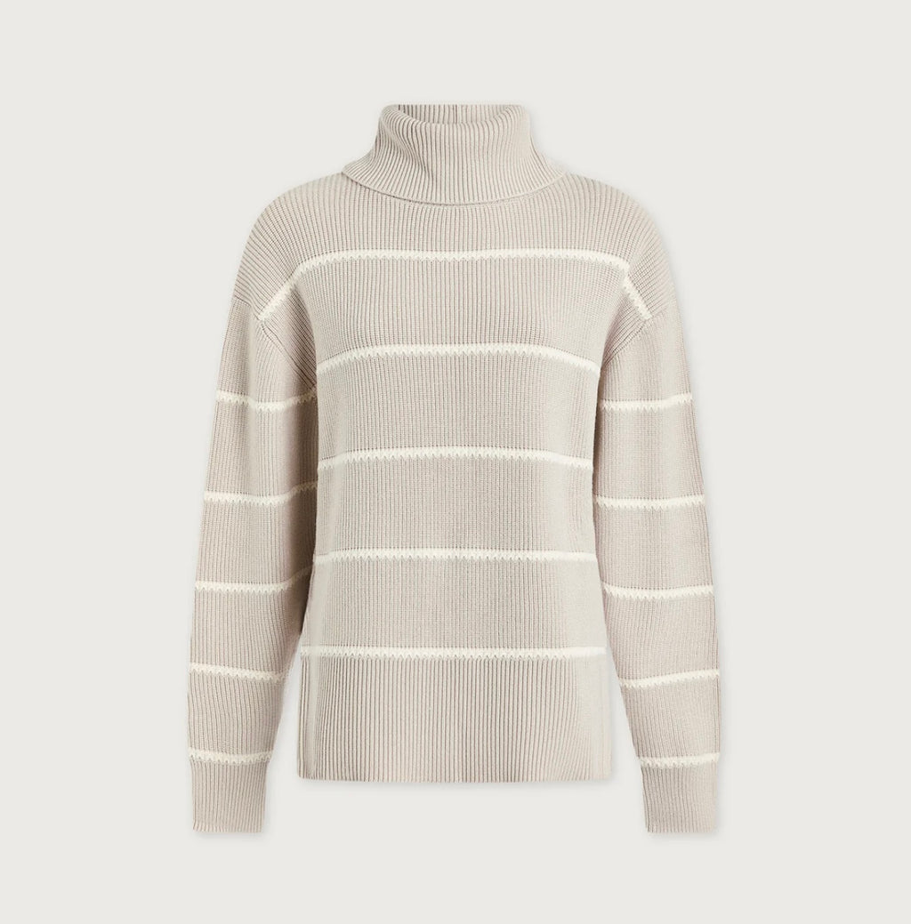 Hamish Stitch Knit Sweater - Silver Birch