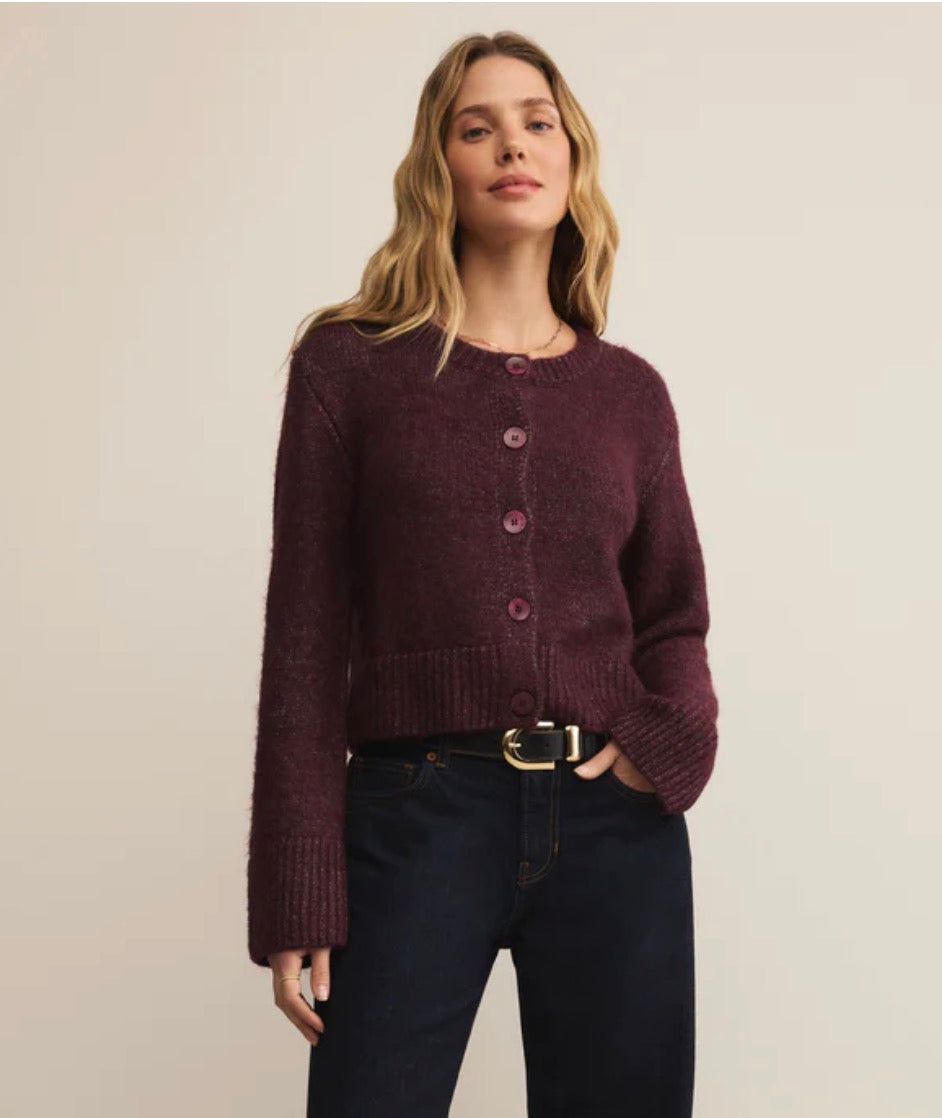 Breen Cardigan - Merlot