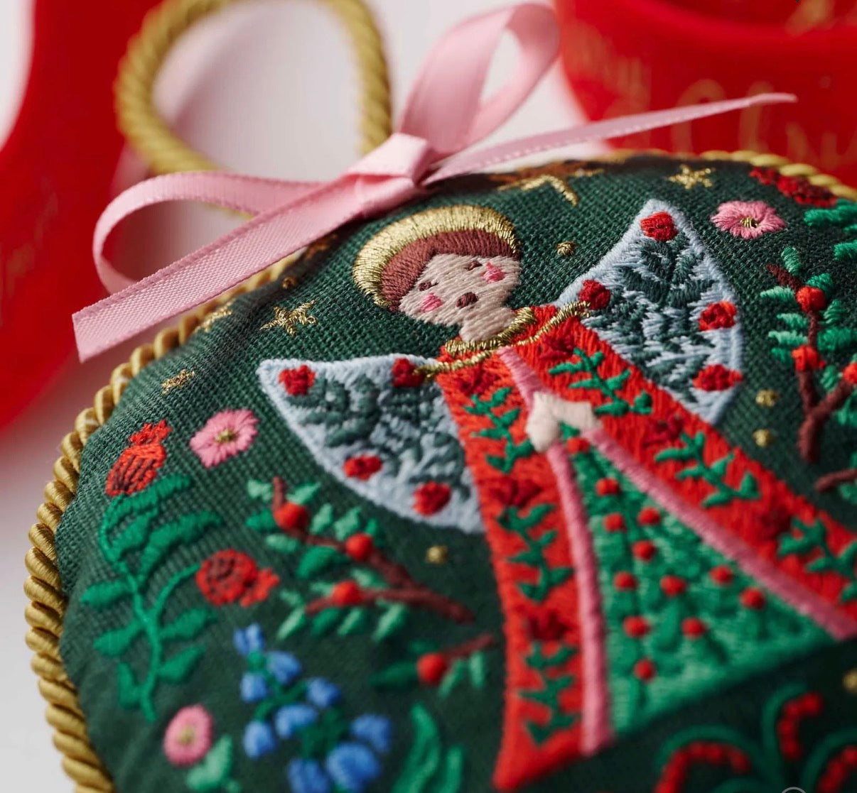Embroidered Angel Ornament