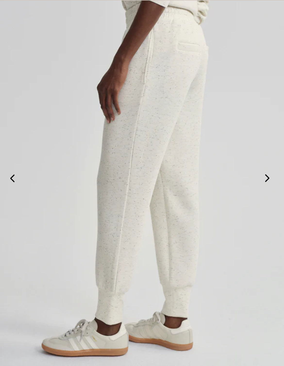 The Slim Cuff Pant 25" - Ivory Marl Fleck