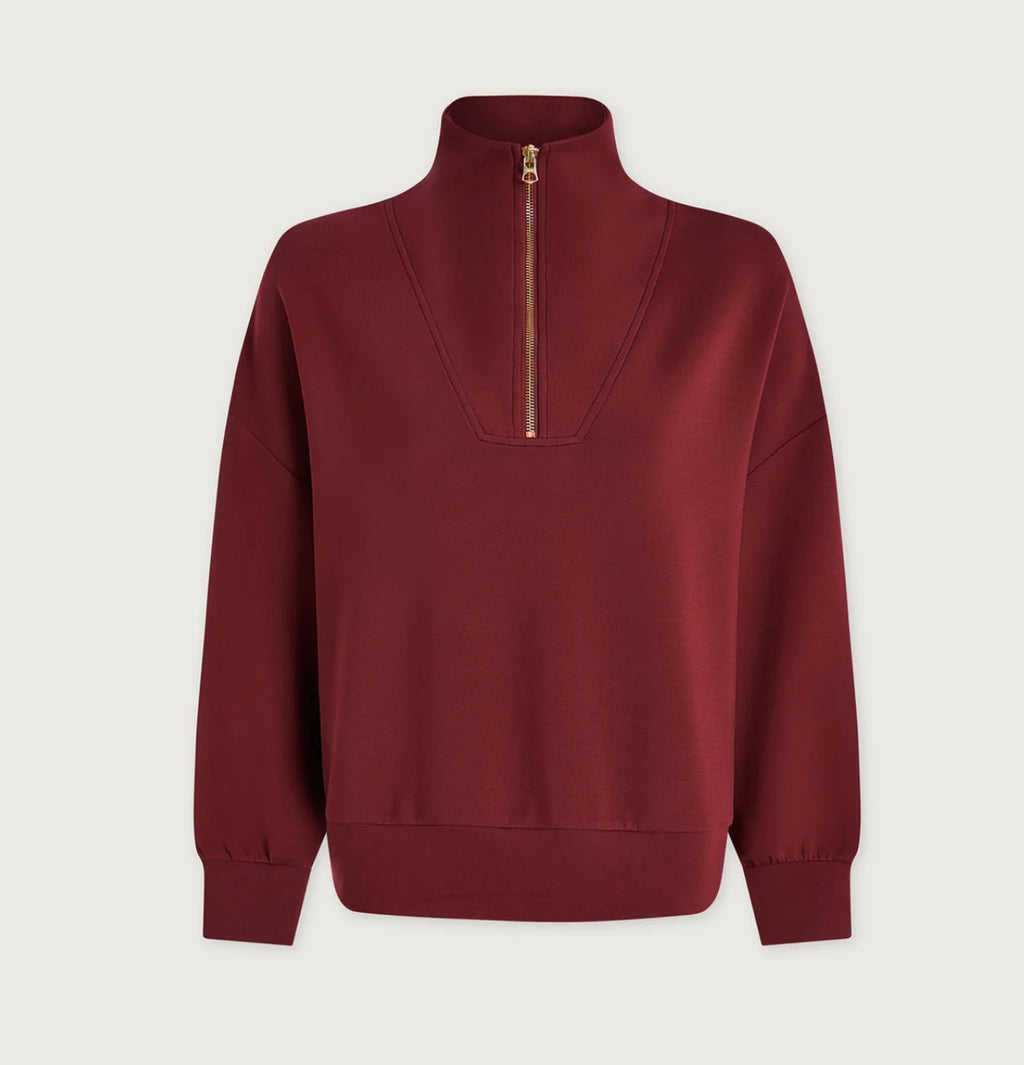 Hawley Half-Zip Sweat - New Maroon