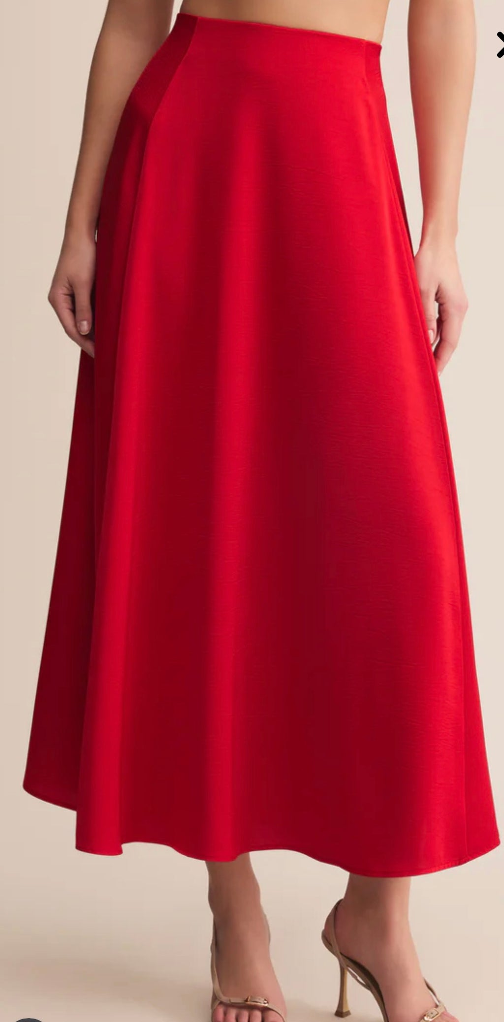 Northpointe Midi Skirt - Festive Red