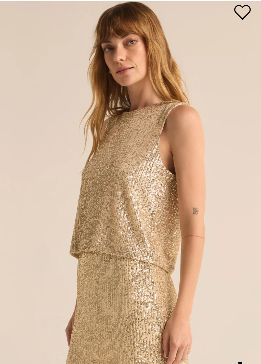 Sloane Sequin Top - Champagne