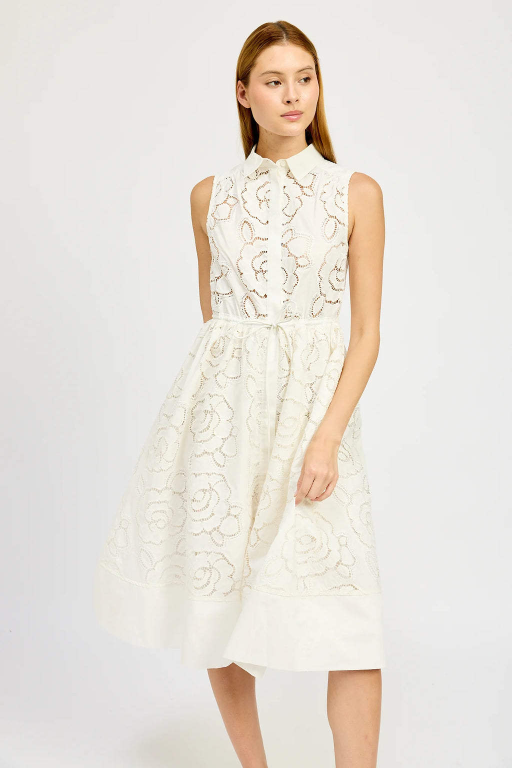 Chloe Belted Midi Dress