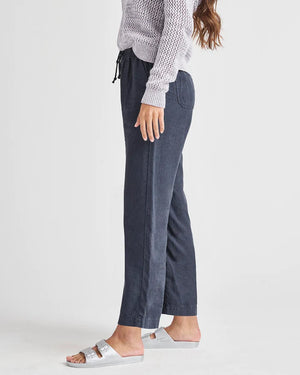 Angie Crop Wide Leg Pant - Navy